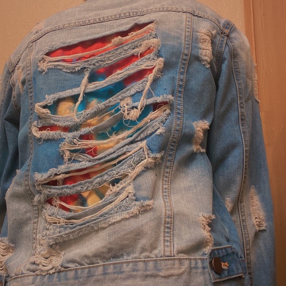 Distressed Jean Jacket - Picture 2 of 4